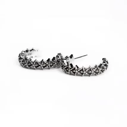 5 Sided Star Hoop Earrings 1