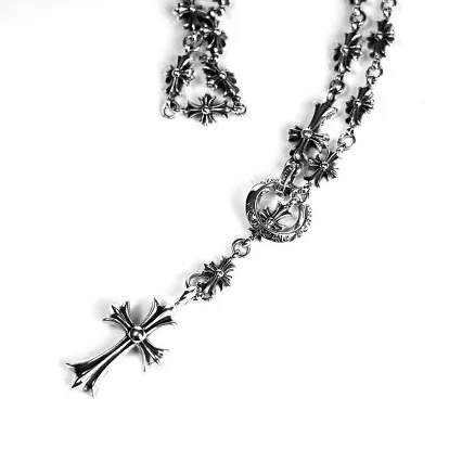 CH Cross and Babyfat Charm With Tiny E CH Plus Chalk Chain 1