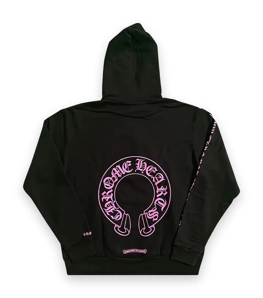 CH Pink and Black Horse Show Logo Hoodie 1