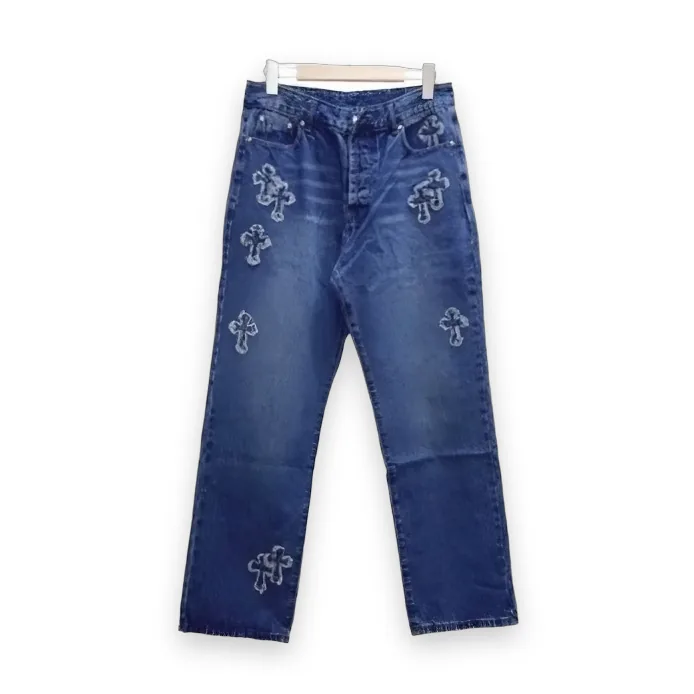 Chrome Heart Zipper Jeans 1