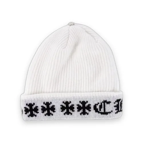 Chrome Hearts Big Daddy Cashmere Beanie - White 1
