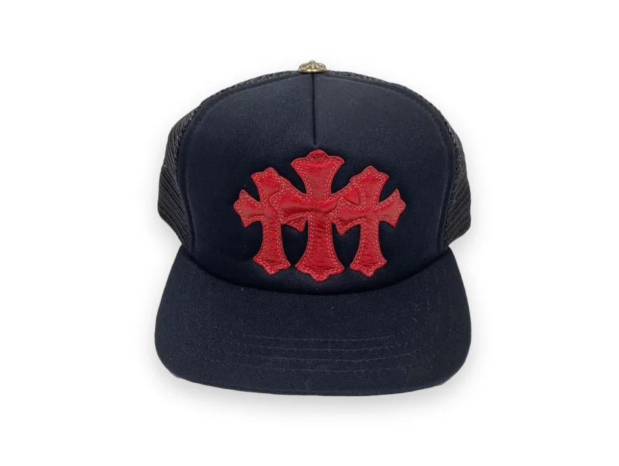 Chrome Hearts Cemetery Trucker Hat Red-Black 1