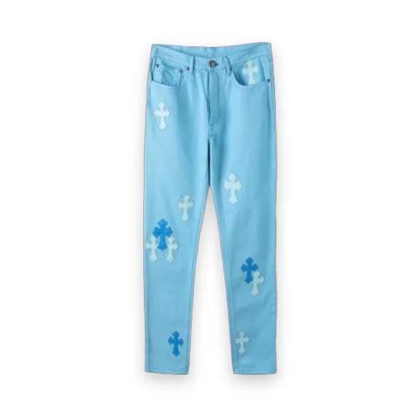 Chrome Hearts Denim Light Blue Jeans 1