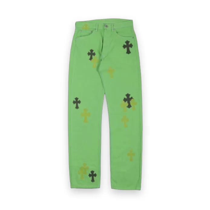 Chrome Hearts Denim Slime Green Jeans 1