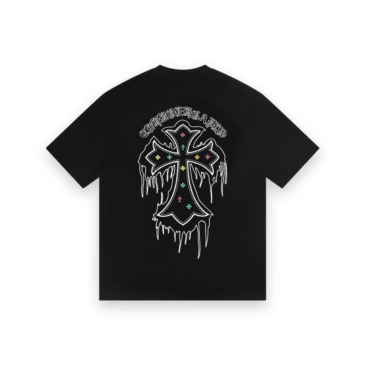 Chrome Hearts Dripping Cross Black T-Shirt 1