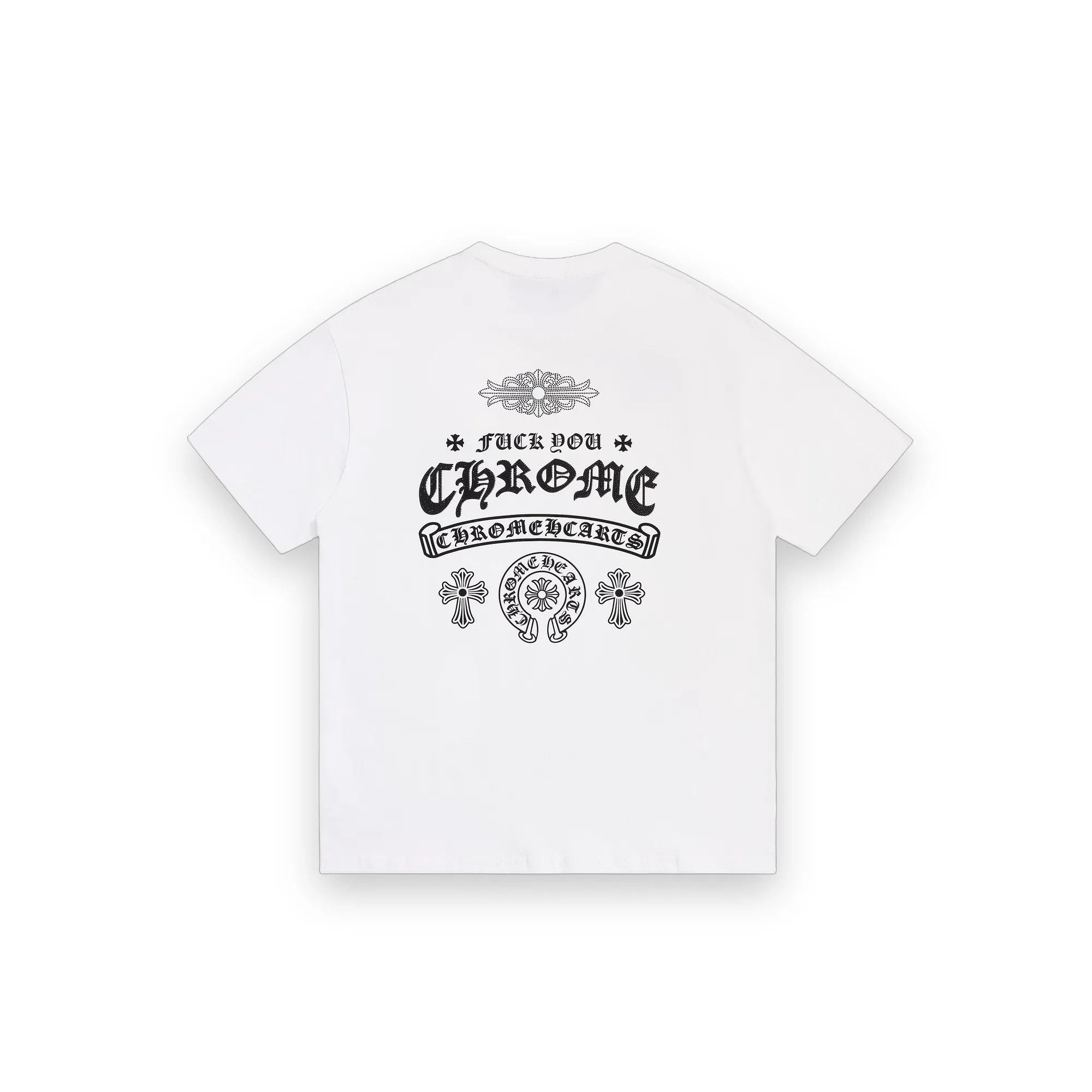 Chrome Hearts Fuck You White Horseshoe Logo Tee 1