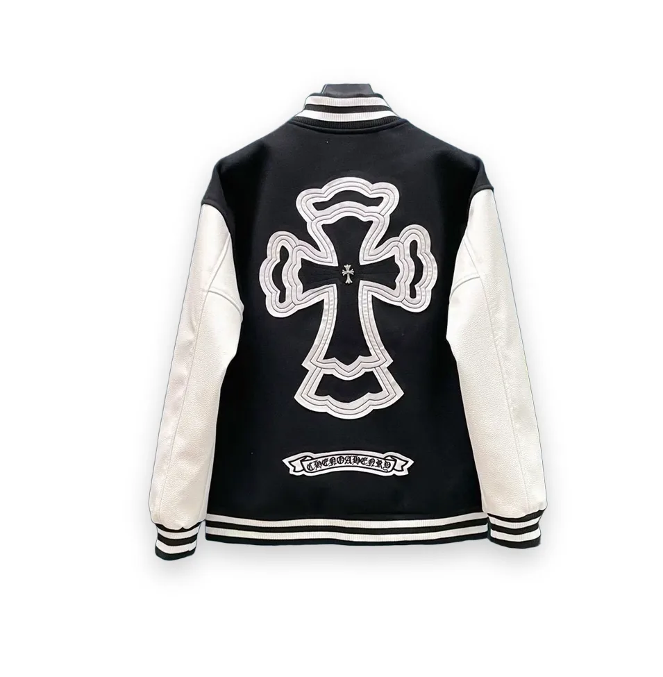 Chrome Hearts Horseshoe Logo Varsity Jacket (Black/White) 1