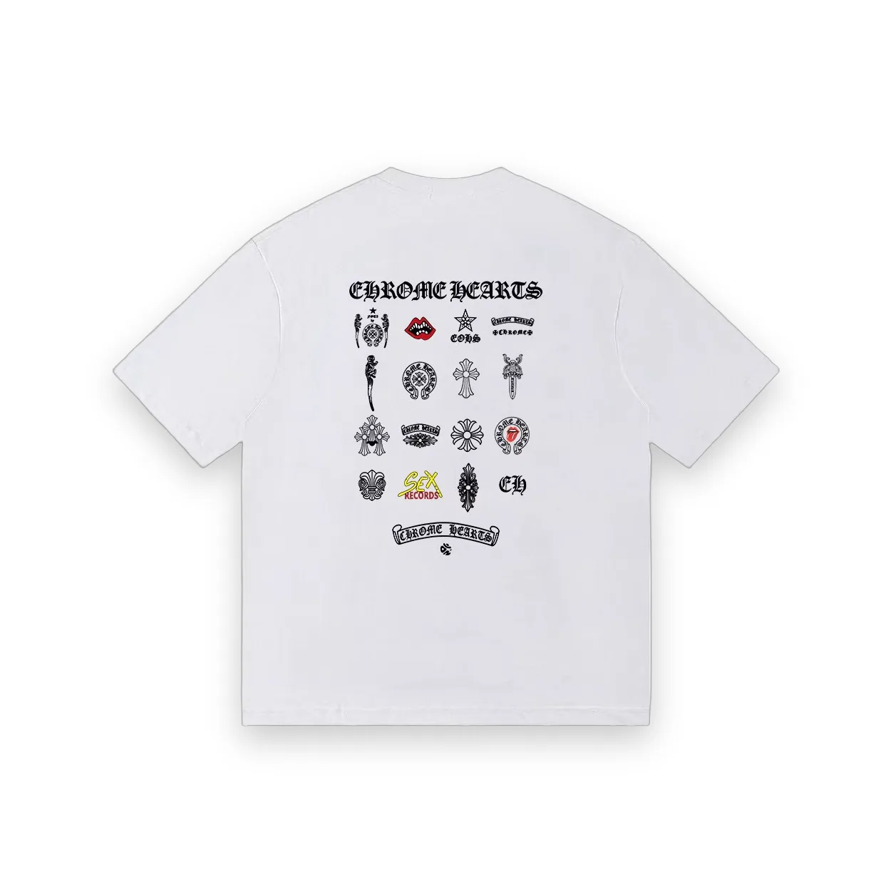 Chrome Hearts Icon Collection Graphic T-Shirt - White 1