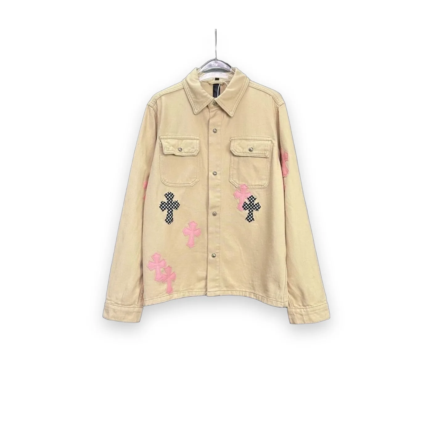 Chrome Hearts Jacket with Pink and Black Crosses 1