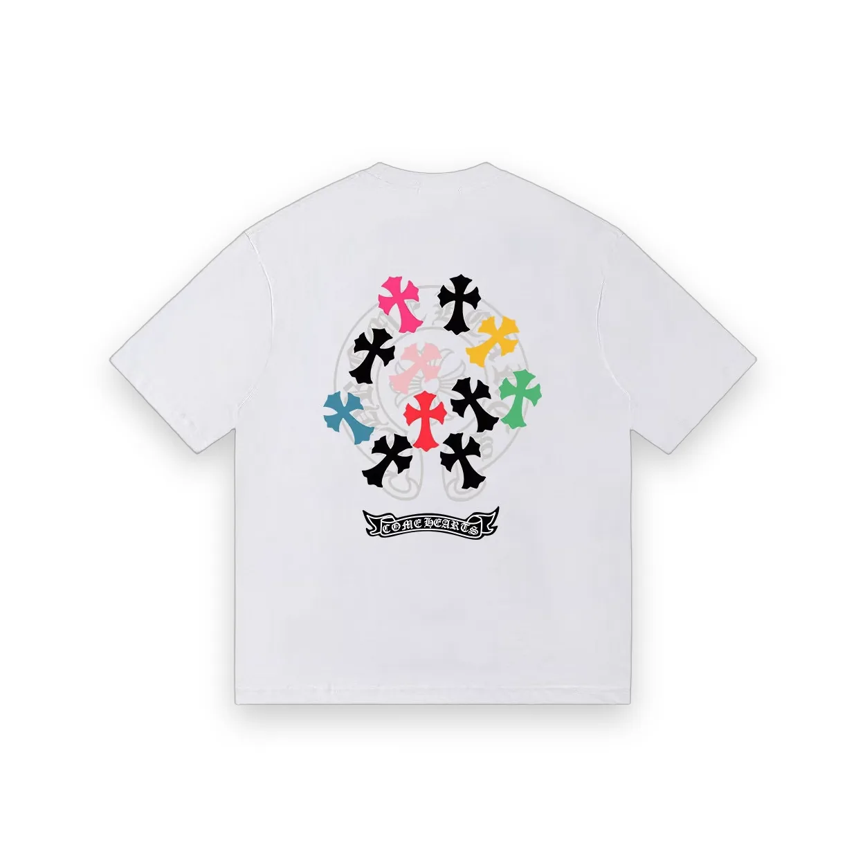 Chrome Hearts Multi Color Cross White T-Shirt 1