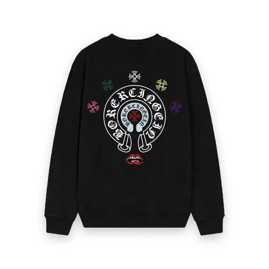 Chrome Hearts Multi Color Horseshoe Long Sleeve Black 1
