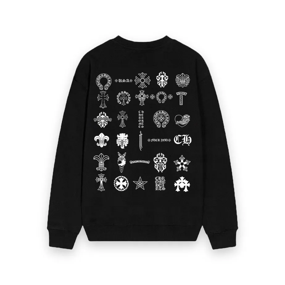 Chrome Hearts Multi Logo Long Sleeve Tee Black 1