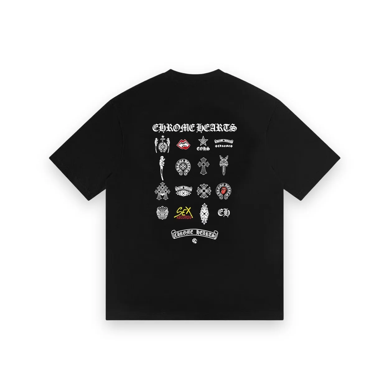 Chrome Hearts Signature Icons Graphic T-Shirt - Black 1