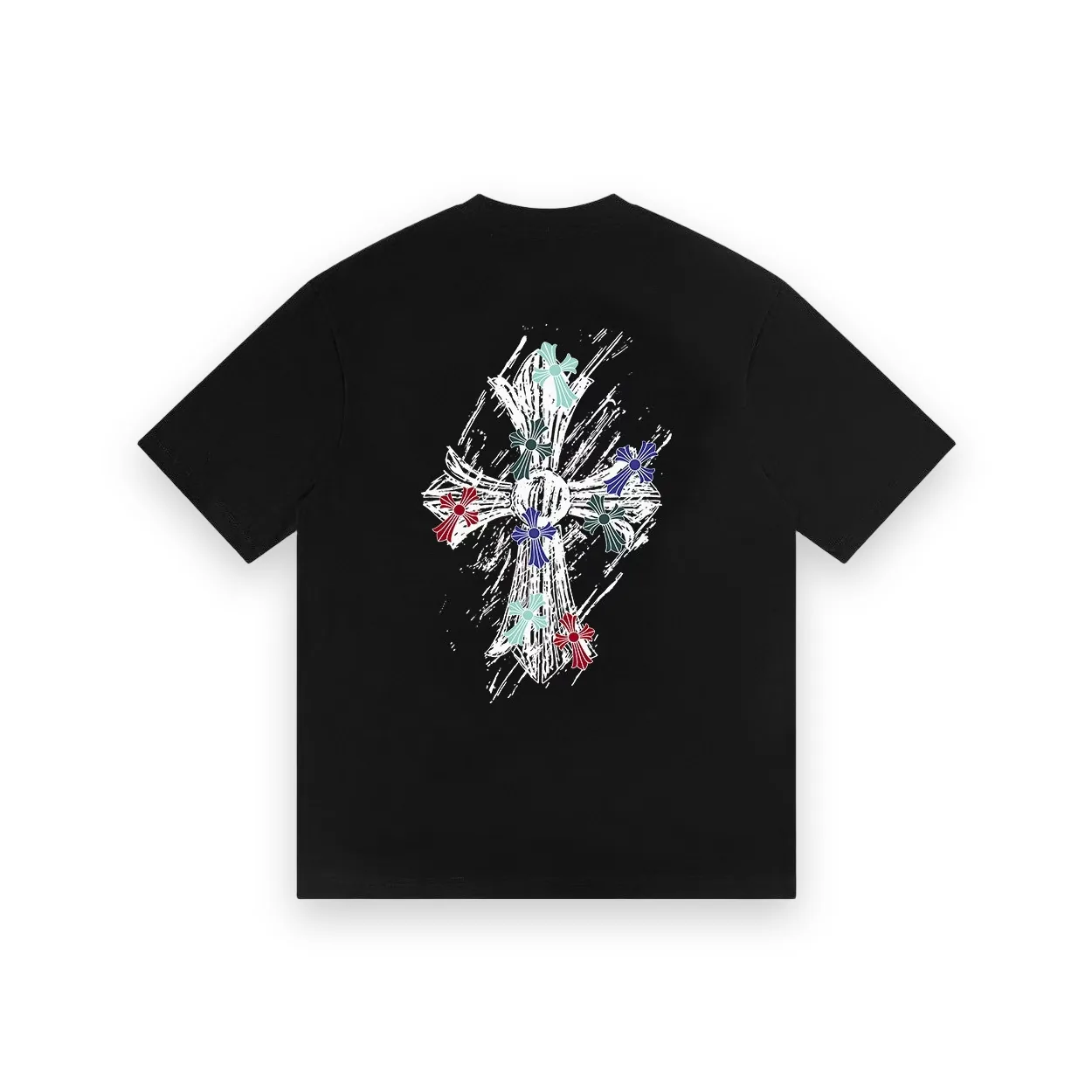 Chrome Hearts Sketch Cross Graphic Black T-Shirt 1