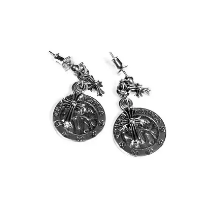 Cross Angel Medallion Earring 1