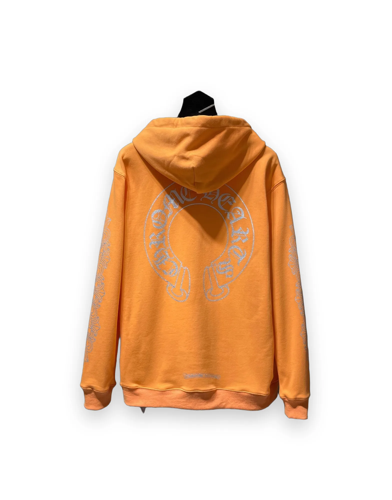 Orange Chrome Heart Hoodie 1