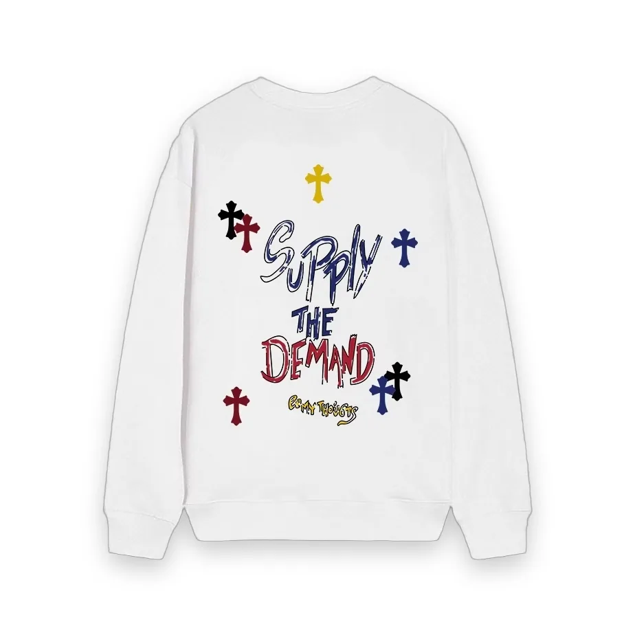 Supply The Demand Cross Graphic Sweatshirt - White 1